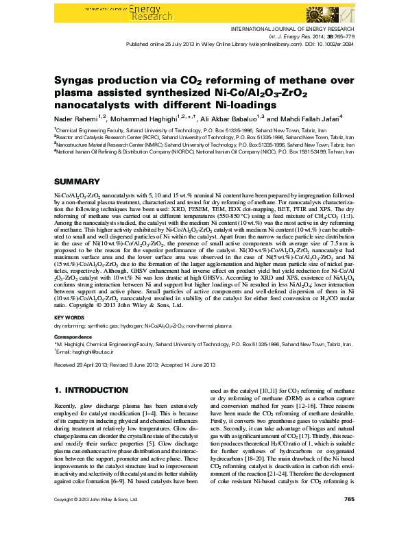 (PDF) Syngas Production via CO2 Reforming of Methane over Sm2O3−La2O3 ...
