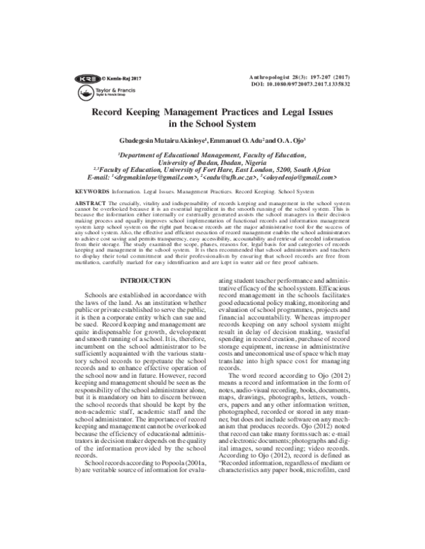Academic Research Record-Keeping: Best Practices For Individuals – MRQOI