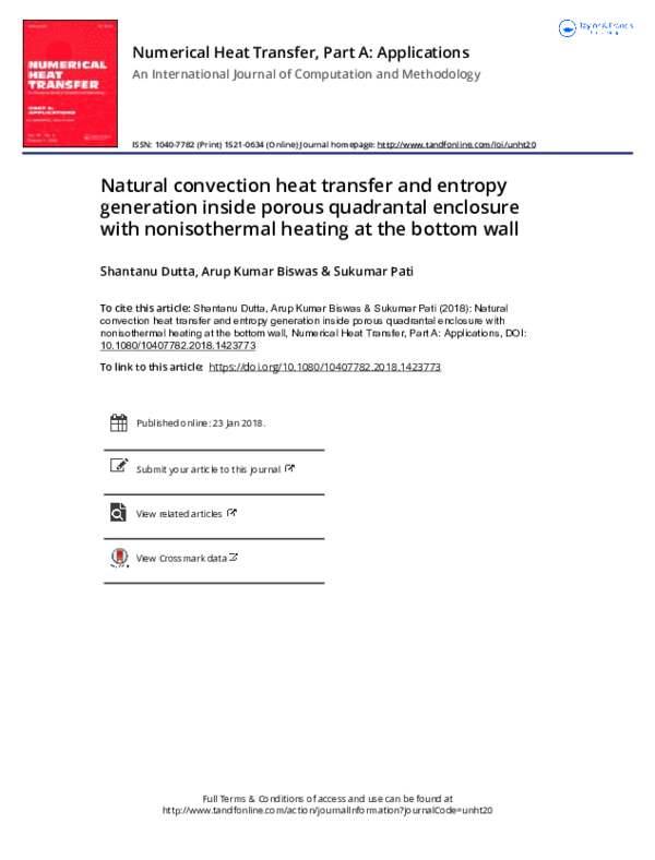 (PDF) Natural convection heat transfer and entropy generation in wavy ...