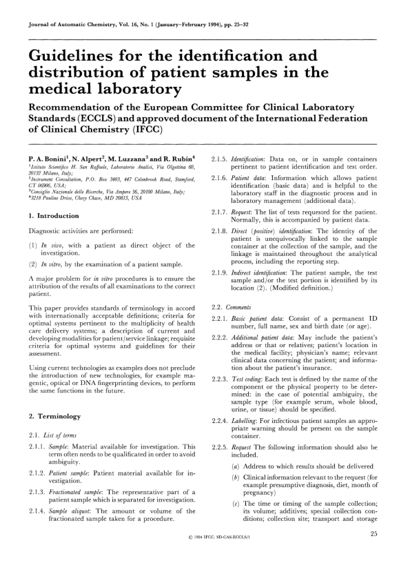 (PDF) Guidelines for the identification and distribution of patient ...