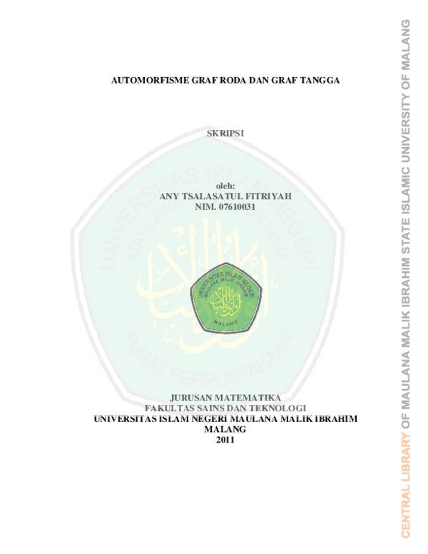 (PDF) Automorfisme graf roda dan graf tangga