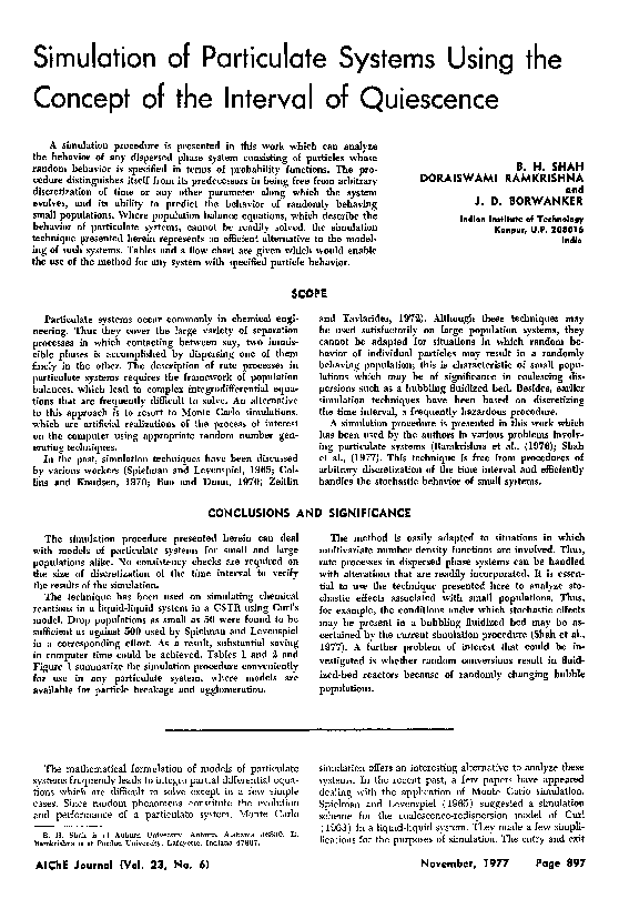 (PDF) Simulation of particulate systems using the concept of the ...