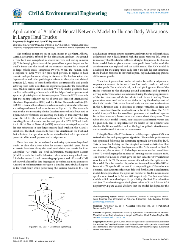 (PDF) Application of Artificial Neural Network modeling for ...