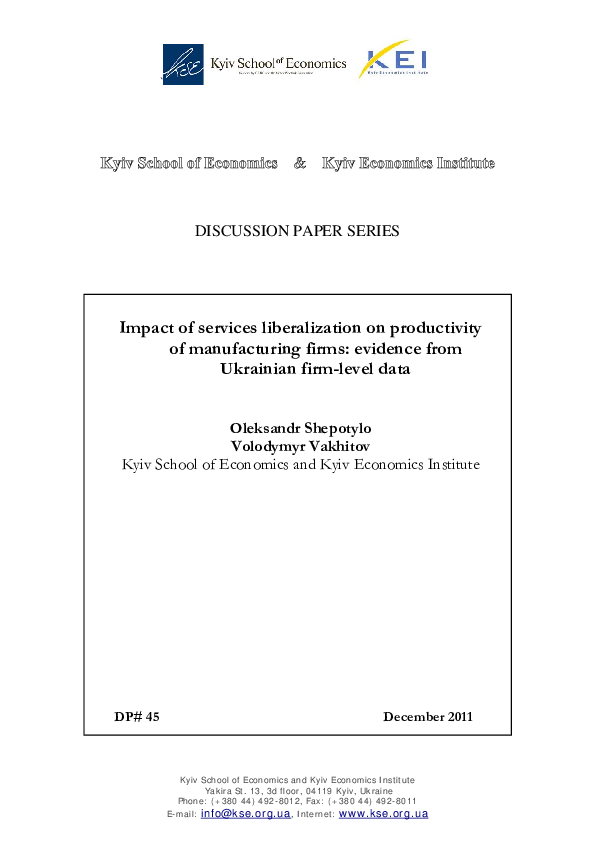 (PDF) Discussion Paper Series