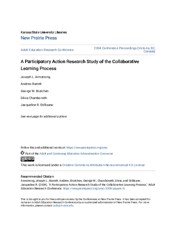 (PDF) A Participatory Action Research Study of the Collaborative ...