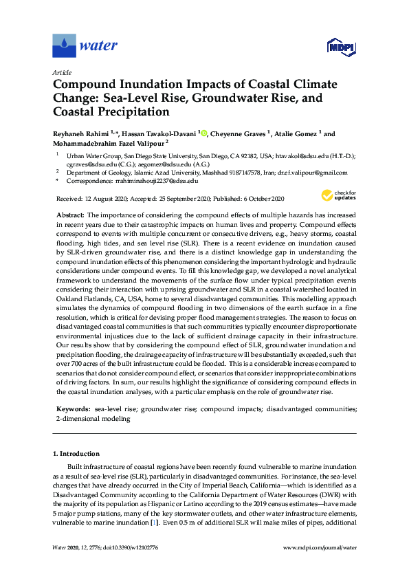 (PDF) Compound Inundation Impacts of Coastal Climate Change: Sea-Level ...