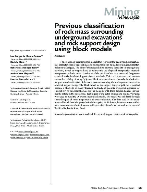 (PDF) Previous classification of rock mass surrounding underground ...