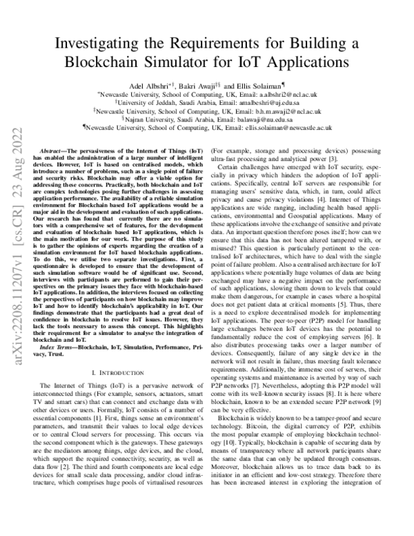 (PDF) Investigating the Requirements for Building a Blockchain ...