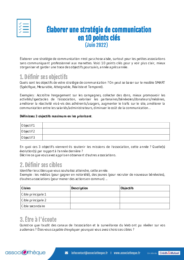 (PDF) Élaborer une stratégie de communication en 10 points clés