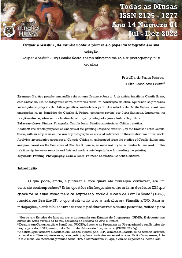 (PDF) Ocupar e resistir 1, de Camila Soato: a pintura e o papel da ...