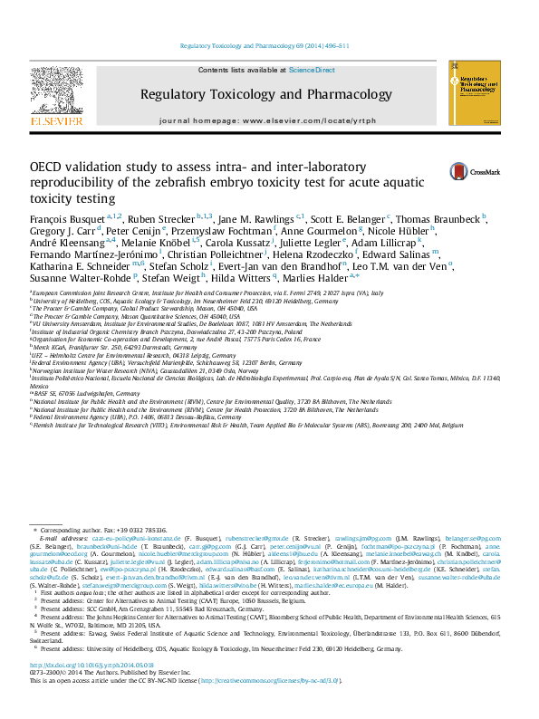 (PDF) OECD validation study to assess intra- and inter-laboratory ...