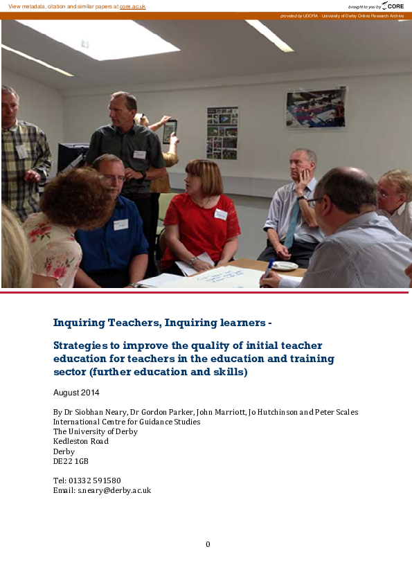 (PDF) Strategies to improve the quality of initial teacher education ...