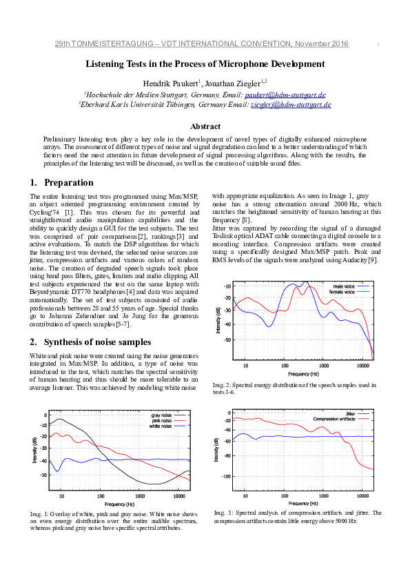 (PDF) Listening Tests in the Process of Microphone Development