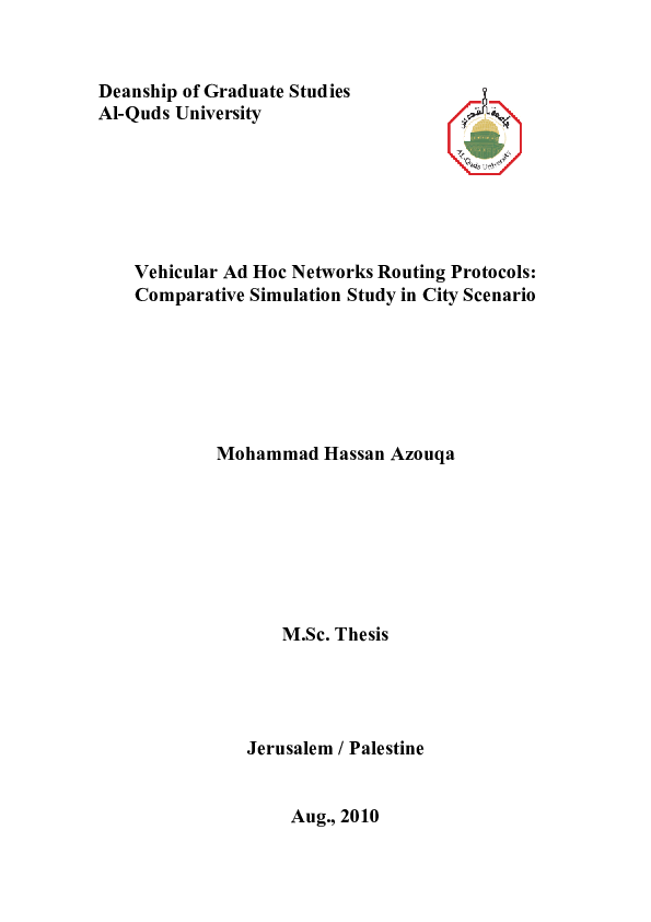 (PDF) Vehicular Ad Hoc networks routing protocols: Comparative ...