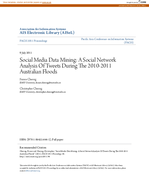 (PDF) Social Media Data Mining: A Social Network Analysis Of Tweets ...