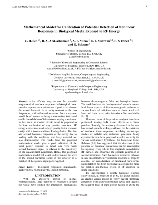 (PDF) Mathematical Model for Calibration of Potential Detection of ...