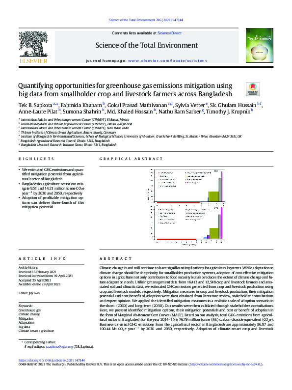 (PDF) Quantifying opportunities for greenhouse gas emissions mitigation ...