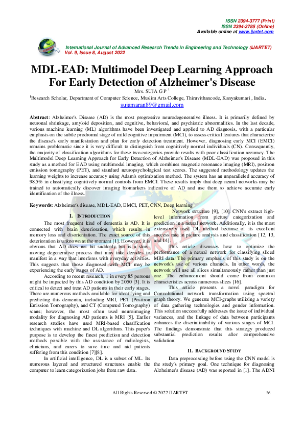 (PDF) MDL-EAD: Multimodel Deep Learning Approach For Early Detection of ...