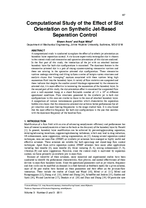 (PDF) Computational Study of the Effect of Slot Orientation on ...