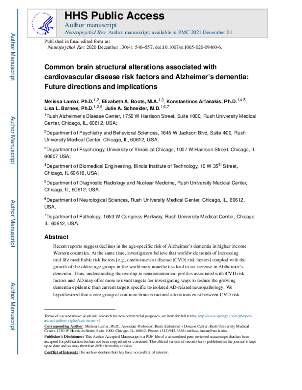 (PDF) Common Brain Structural Alterations Associated with ...