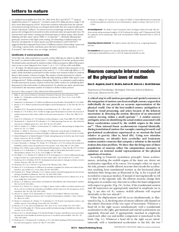 (PDF) Neurons compute internal models of the physical laws of motion