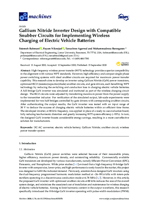 (PDF) Gallium Nitride Inverter Design with Compatible Snubber Circuits ...