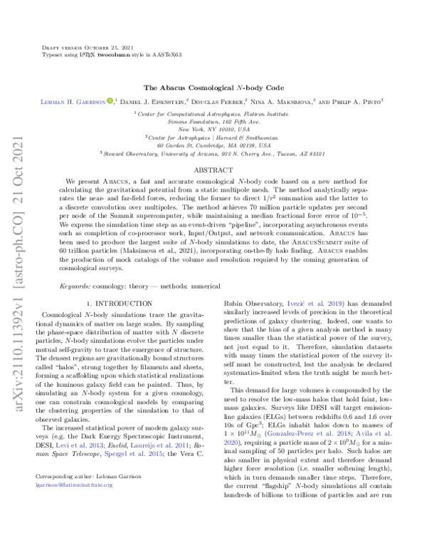 (PDF) The abacus cosmological N-body code