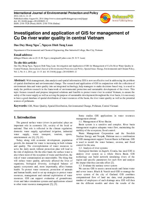 (PDF) International Journal of Environmental Protection and Policy ...