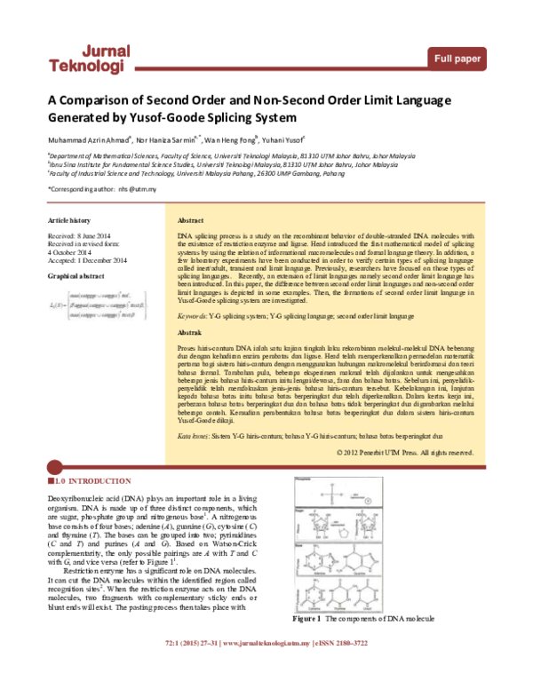 (PDF) A Comparison of Second Order and Non-Second Order Limit Language ...