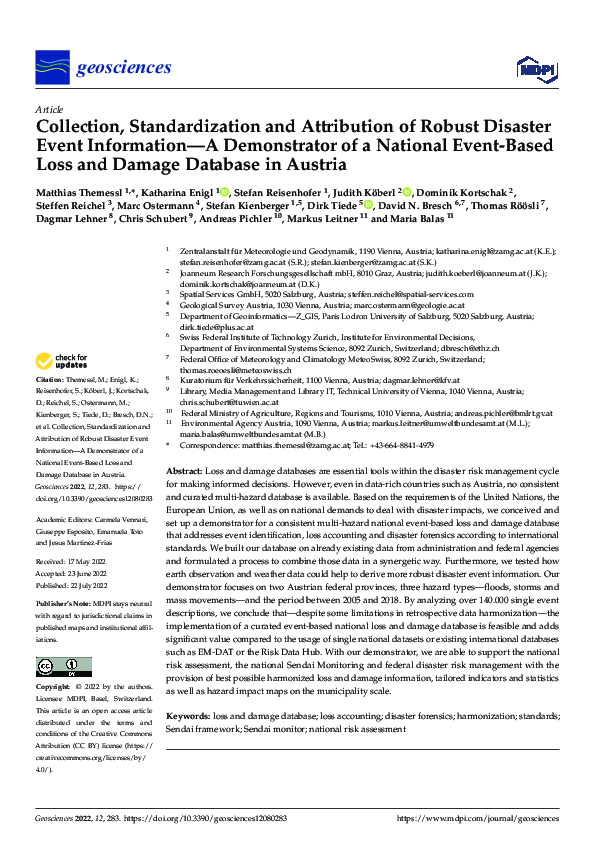 (PDF) Collection, Standardization and Attribution of Robust Disaster ...