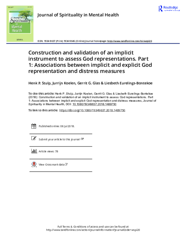 (PDF) Construction and validation of an implicit instrument to assess ...