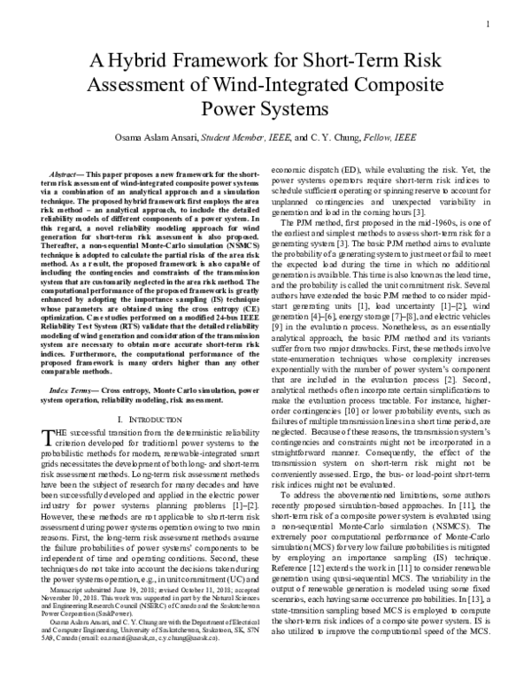 (PDF) A Hybrid Framework for Short-Term Risk Assessment of Wind ...