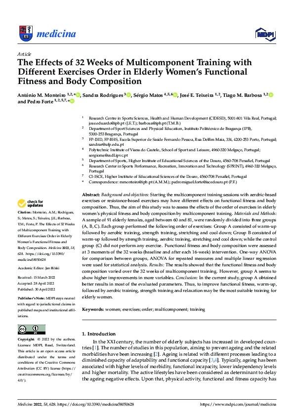 (PDF) The Effects of 32 Weeks of Multicomponent Training with Different ...
