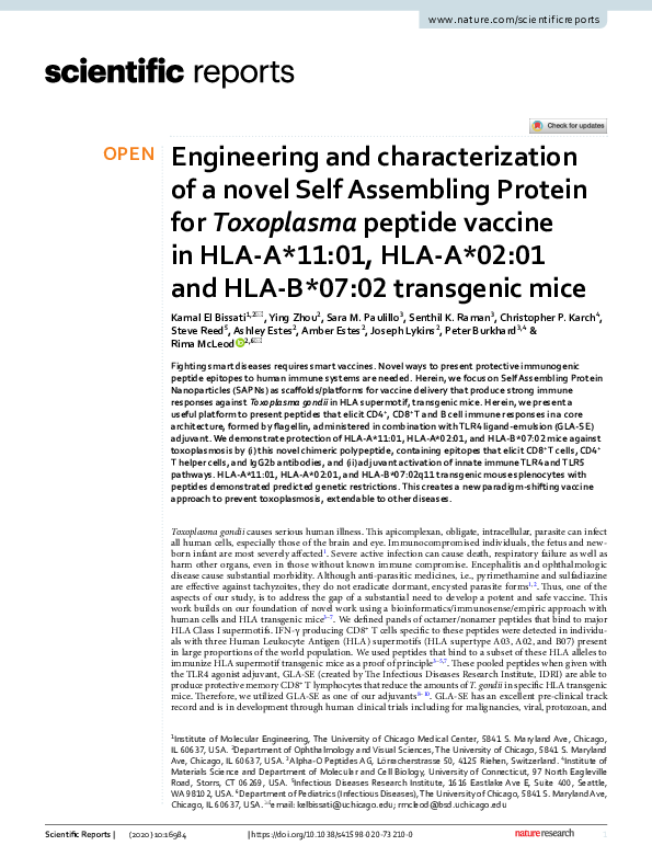 (PDF) Engineering and characterization of a novel Self Assembling ...