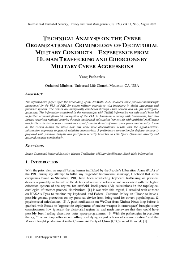 (PDF) Technical Analysis on the Cyber Organizational Criminology of ...