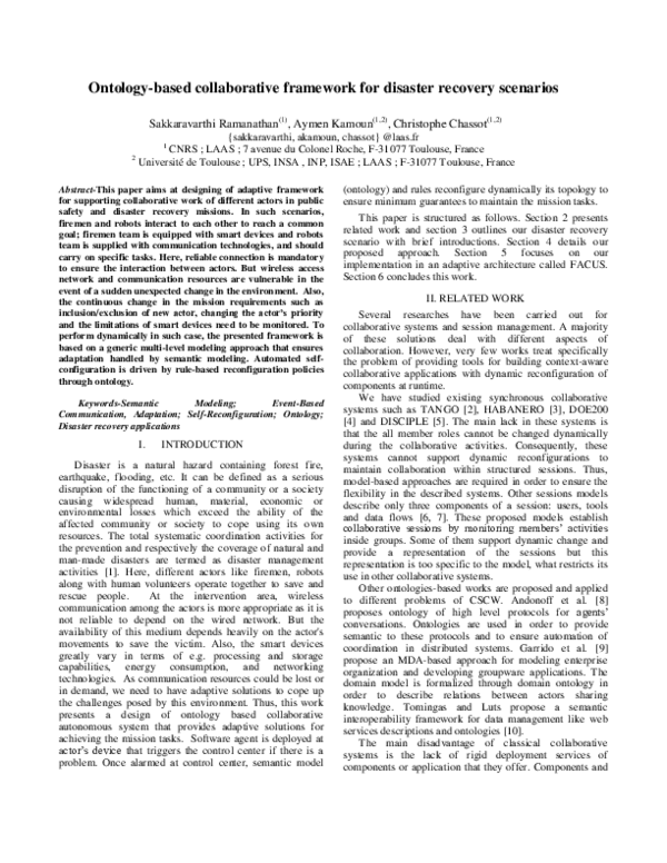 (PDF) Ontology-Based Collaborative Framework for Disaster Recovery ...