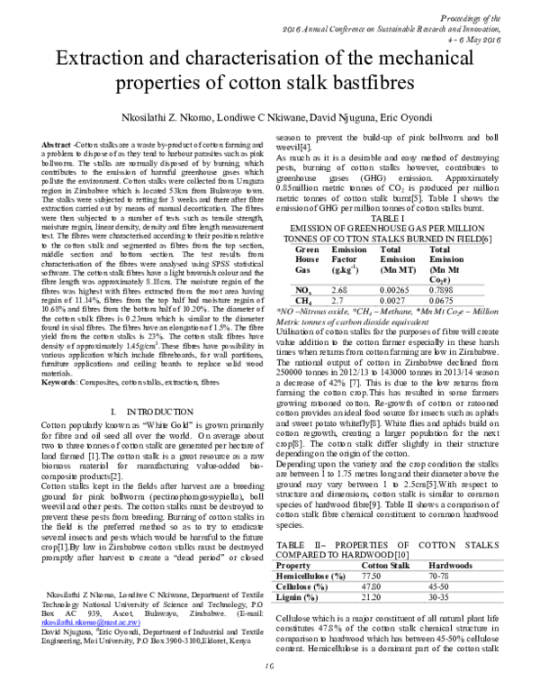 (PDF) Extraction and characterisation of the mechanical properties of ...