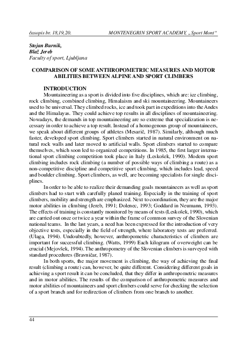 (PDF) Comparison of Some Anthropometric Measures and Motor Abilities ...