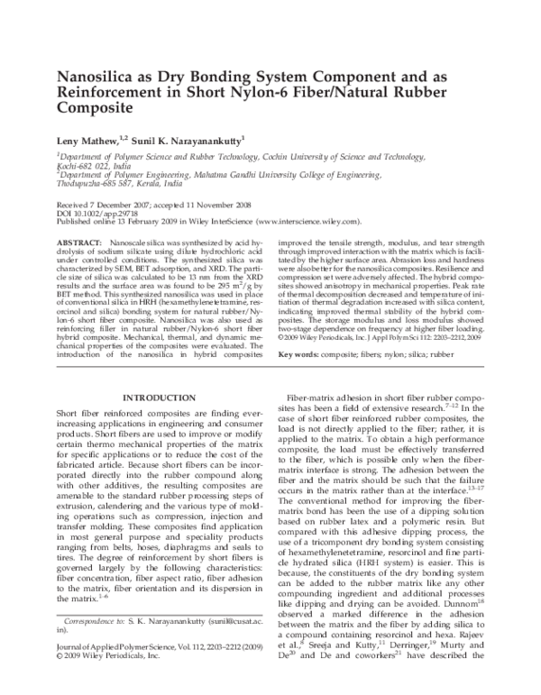 (PDF) Nanosilica as dry bonding system component and as reinforcement ...