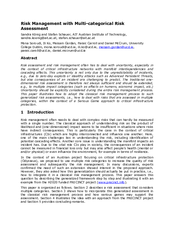 (DOC) Risk Management with Multi-categorical Risk Assessment