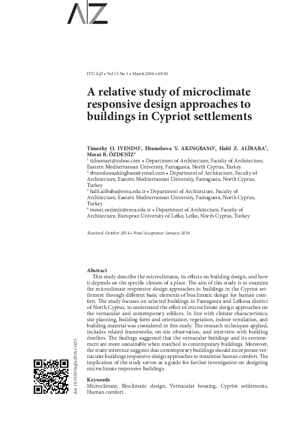 (PDF) A relative study of microclimate responsive design approaches to ...