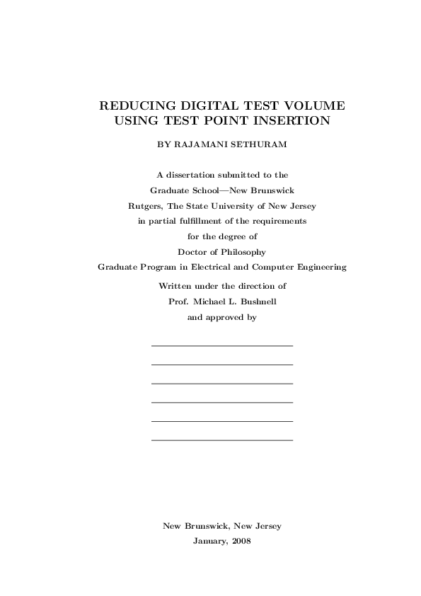 (PDF) Reducing Digital Test Volume Using Test Point Insertion