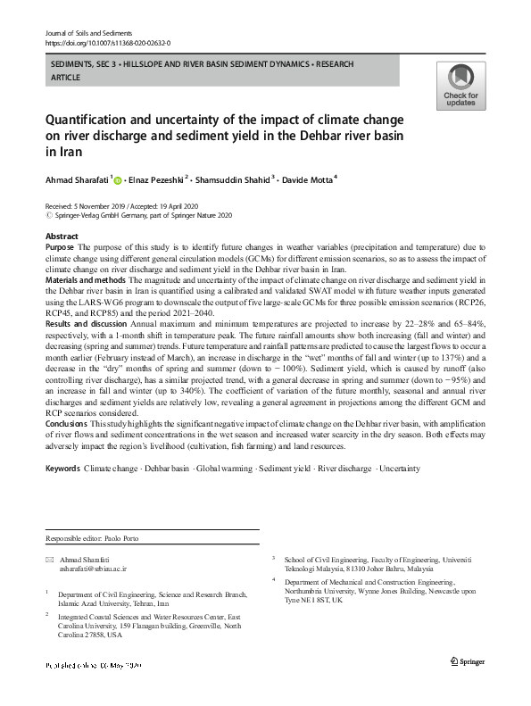 (PDF) Quantification and uncertainty of the impact of climate change on ...