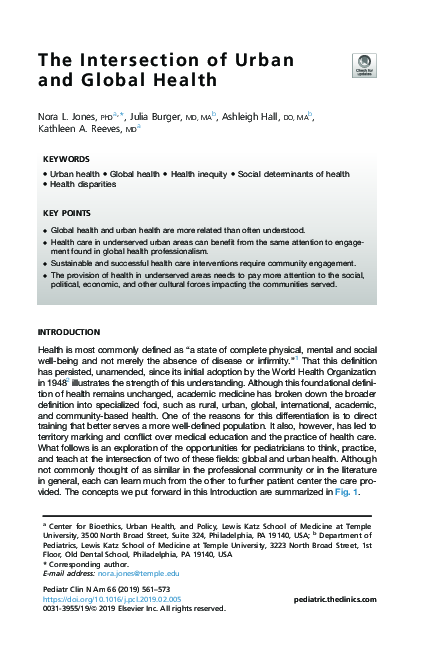 (PDF) The Intersection of Urban and Global Health