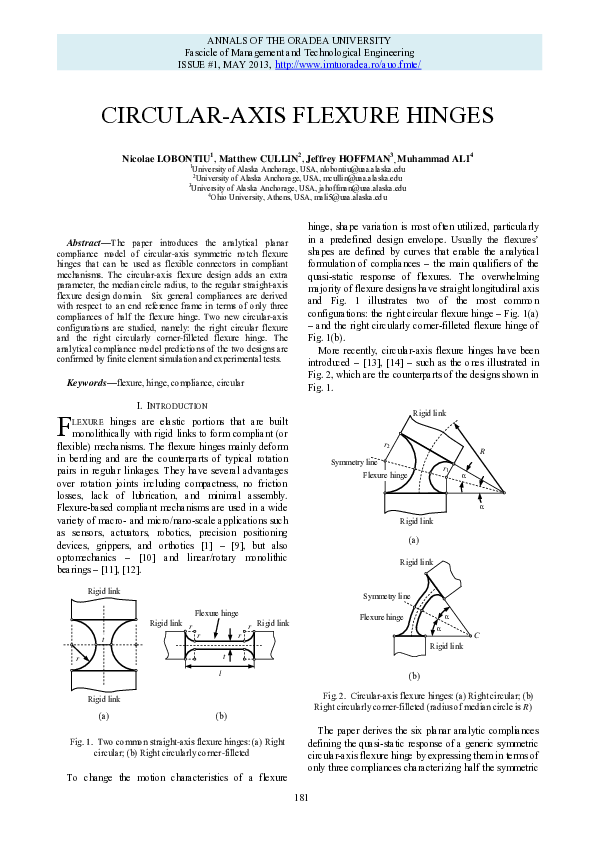 (PDF) Circular-Axis Flexure Hinges