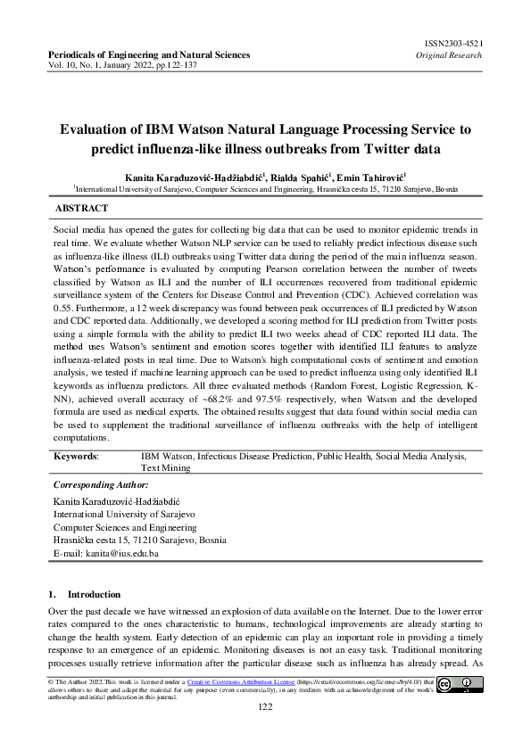 (PDF) Evaluation of IBM Watson Natural Language Processing Service to ...