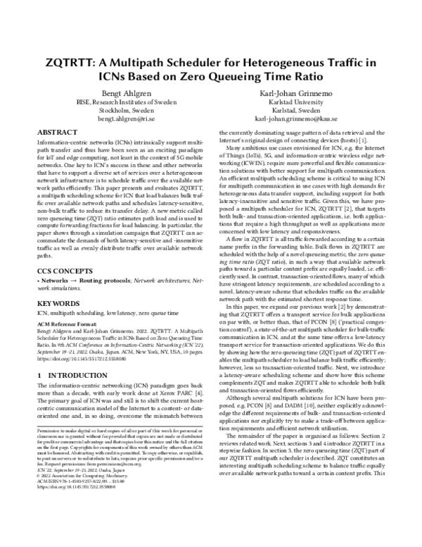 (PDF) ZQTRTT: A Multipath Scheduler for Heterogeneous Traffic in ICNs ...