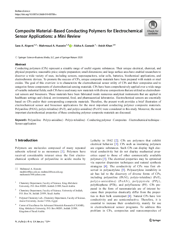 (PDF) Composite Material–Based Conducting Polymers for Electrochemical ...