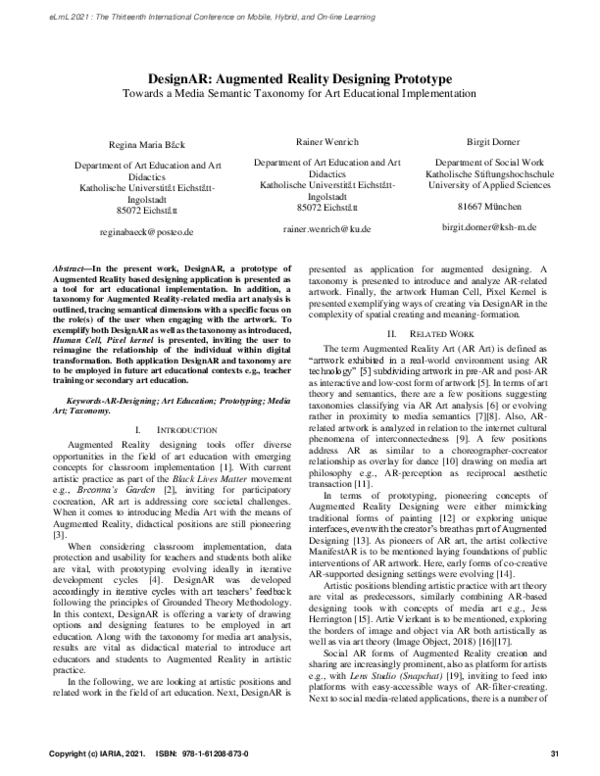 (PDF) DesignAR: Augmented Reality Designing Prototype. Towards a Media ...