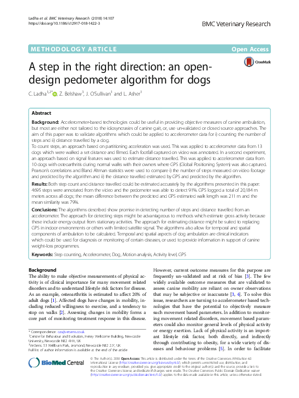 (PDF) A step in the right direction: an open-design pedometer algorithm ...